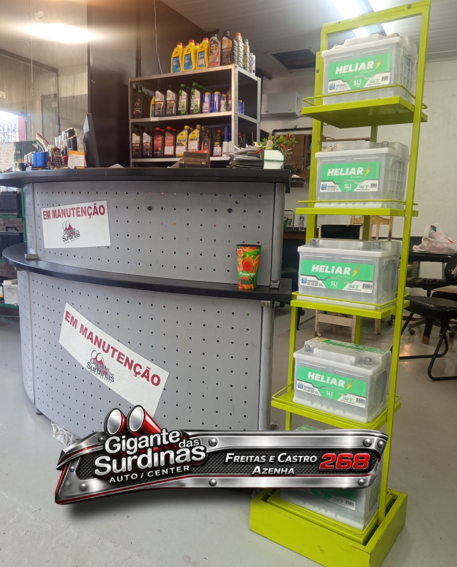 Espaço de trabalho organizado no novo Gigante das Surdinas